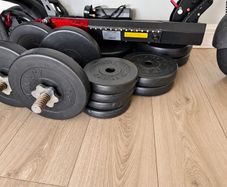 dumbells set and bar
