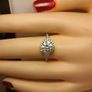 2 carat Moissanite Halo Ring with Accents Image 5