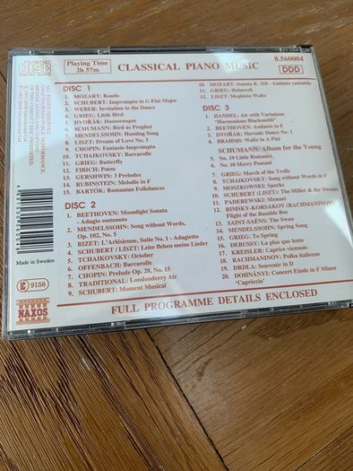 The Naxos Collection - Classical Piano Music 3xCD