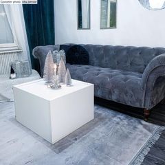 Grey Rug  Silk Look 200cm x 290cm
