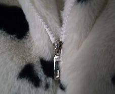 Coat faux fur zipper hoodie