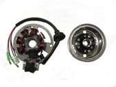 Stator Magneto & Flywheel 2 Stroke  Apache RLX 50cc quadzilla  unilli 100cc Jog 50