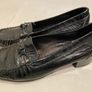 womens shoes loafers black lacquered leather size 5.5 Image 3