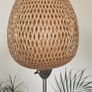 Boja Boho Bamboo and Stainless Steel Floor Lamp Image 2