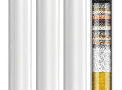 4 Pack Shower Head Filter Replacement Cartridges Compatible with Cobbe Handheld Shower Head, Hard Water Softener, Removes Chlorine and Heavy Metals for Improved Skin & Hair