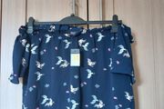 Ladies Navy Bardot Blouse