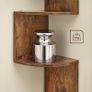 FREE EXPRESS SHIPPING Corner Shelf, Wall Shelf, 5 Tiers, Zigzag Floating Shelf, Bookcase for Kitchen, Bedroom, Living Room, Office, Rustic Brown Image 5