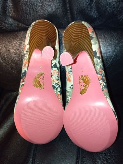 Floral Print Heels with Tassels