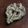 5-7th c. Anglo Saxon Gilt Carved Chip Mount. Image 3