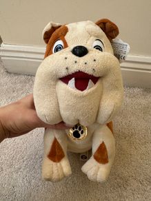 Posh Paws Cheery Smiling British Bulldog plush approx. 27 cm. Used Damaged Please see photos