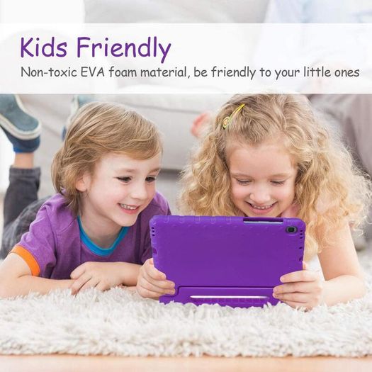 For Samsung Galaxy Tab S5E Kids Case Shockproof Cover With Stand - Purple