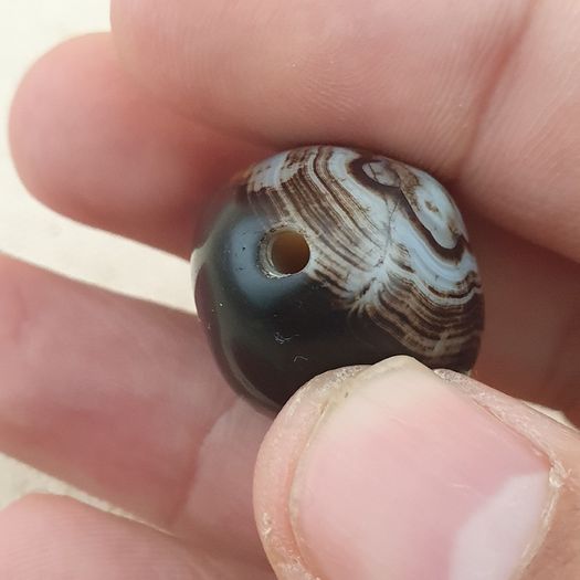 Vintage Natural Suliemani Eyes Agate Bead Amulet