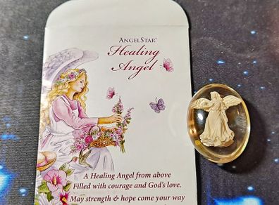 Healing Angel Worry Stone Angelstar With Lovely Envelope Unusual Gift New