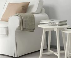 Round white ikea coffee table