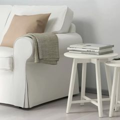 Round white ikea coffee table