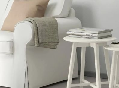 Round white ikea coffee table
