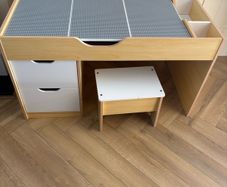Build and Store Wooden Lego Desk