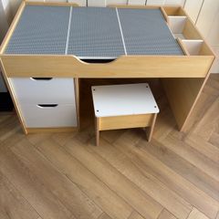 Build and Store Wooden Lego Desk