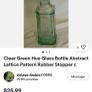 Collectable Decorative Green Glass Bottle Image 5