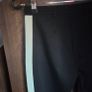 Black skinny trousers featuring contrast white side stripes, size 8 Image 6