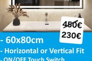 LED Bathroom Mirror Dual LED Speakers Antifog Bluetooth Fog Free Makeup Cosmetic Zoom x5 Vanity 80x60cm or 60x80cm Horizontal Vertical Cold Warm Neutral Bright Light