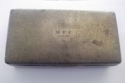 a antique solid brass cigarette box