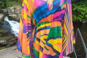 60s 70s style hippie sheer multicolour kaftan top  Postage included