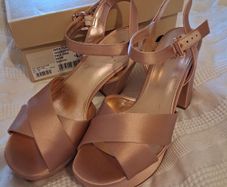 Michael Kors pale pink satin sandals UK 5