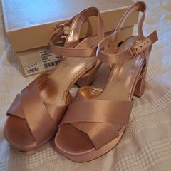 Michael Kors pale pink satin sandals UK 5