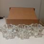 Clear Flower Shaped Candle Holders and taper candles/Tealights Image 2