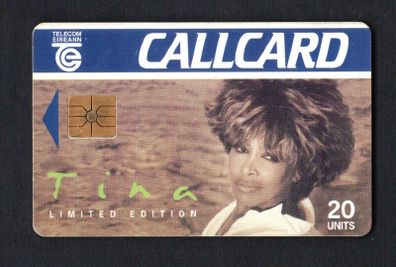 1993 Ireland 20 unit Tina Turner (EMI) Call Card Used. Telecom Eireann card number 1045.
