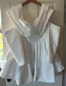 ASOS design mini wedding dress.