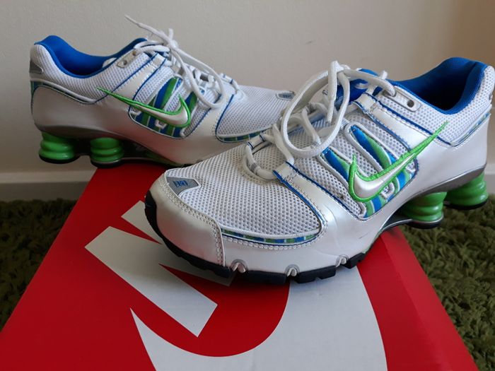 Nike Shox Size UK-6/EUR-40 318434-115 White/Poison Green/Royal Blue-2007