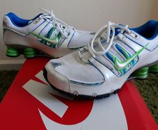 Nike Shox Size UK-6/EUR-40 318434-115 White/Poison Green/Royal Blue-2007