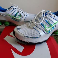 Nike Shox Size UK-6/EUR-40 318434-115 White/Poison Green/Royal Blue-2007