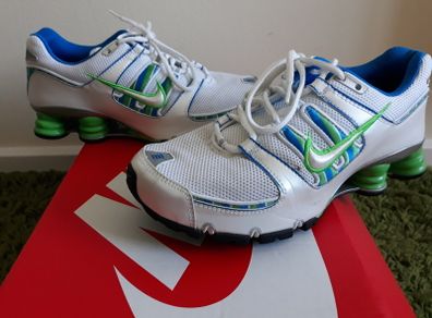 Nike Shox Size UK-6/EUR-40 318434-115 White/Poison Green/Royal Blue-2007