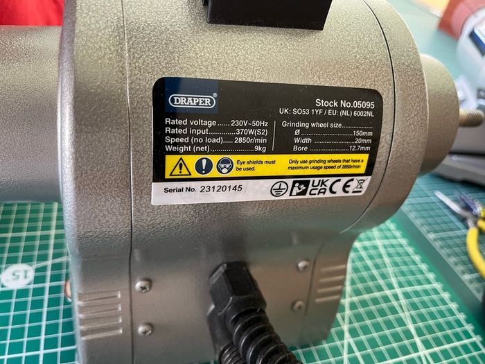 Draper Bench Grinder 370W 150mm