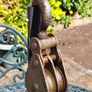 Vintage Steel Block & Tackle with Double Wheel Pulleys Image 5
