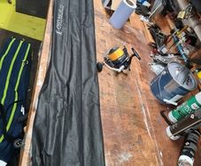 penn 4.5 rod and Shakespeare surfblaster reel