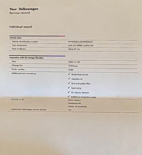Volkswagen Golf Mk7 GTI DSG - Warranty Included