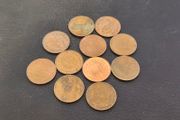 1/2 New Penny Coins Job Lot x11 Great Britain UK Circulated Queen Elizabeth