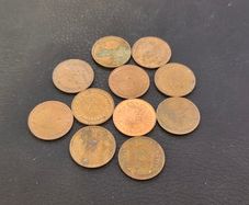 1/2 New Penny Coins Job Lot x11 Great Britain UK Circulated Queen Elizabeth