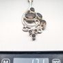 Vintage Large Chunky Smoky Quartz Silver Pendant Image 7