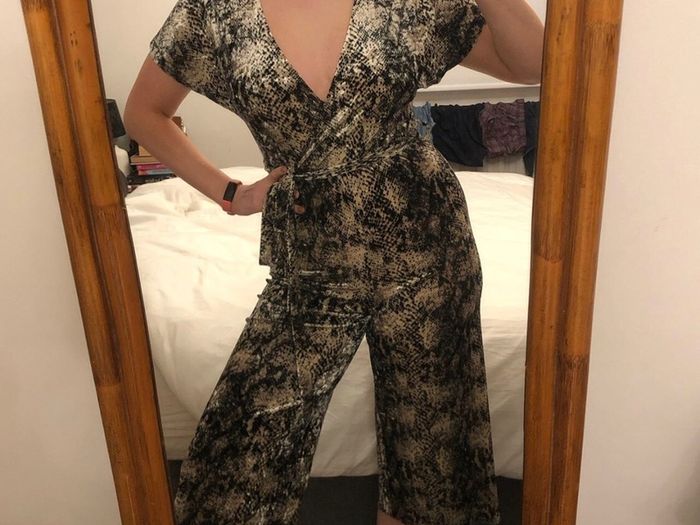 New Look wide leg velvet jumpsuit