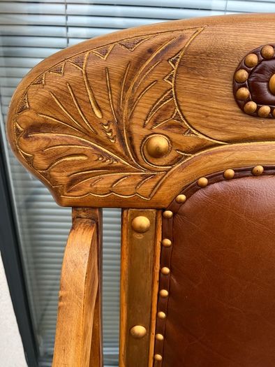 wood armchair vintage