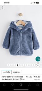 Next fleece coat 0-3 months