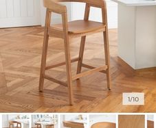 Ella Classic Oak Bar Stool / Island stool