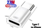 USB C to 8 Pin Adapter Fast Charging Data Sync for iPhone 15