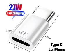 USB C to 8 Pin Adapter Fast Charging Data Sync for iPhone 15