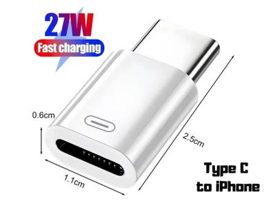 USB C to 8 Pin Adapter Fast Charging Data Sync for iPhone 15